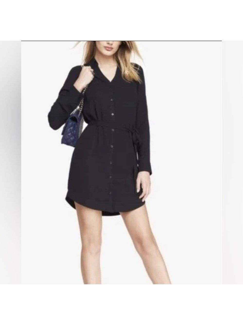 Express Portofino Businesscore/Business Casual Shirt Dress